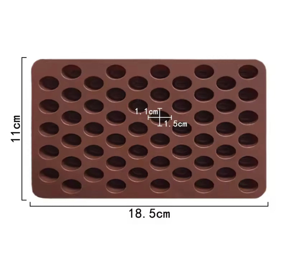 Coffee Beans Shaped Silicone Chocolate Mold, Mini Chocolate Coffee Bean Silicone Mold, Cookies Decorating Tools
