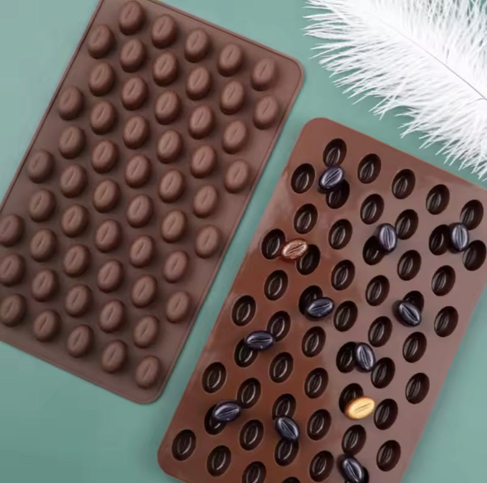 Coffee Beans Shaped Silicone Chocolate Mold, Mini Chocolate Coffee Bean Silicone Mold, Cookies Decorating Tools