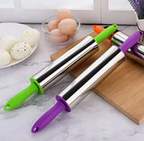 Durable Stainless Steel Dough Roller, Dumpling Skin Pressing Flour Stick Baking Tool, Kitchen Roti Belan, Non Stick Surface Baking Roller, Kitchen Cooking Accessories