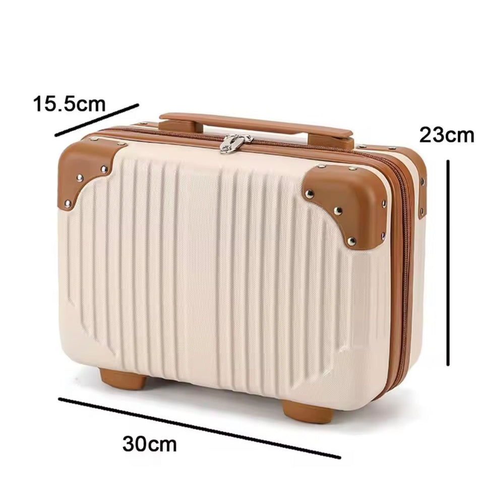 Mini Travel Cosmetic Suitcase, Mini Hand Luggage Organizer, Small Travel Suitcase For Makeup Organizer, Travel Essential Bag