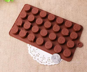 Smiley Shape Silicone Chocolate Mold, Cake Decorating Tools, Silicone Emoji Chocolate Molds