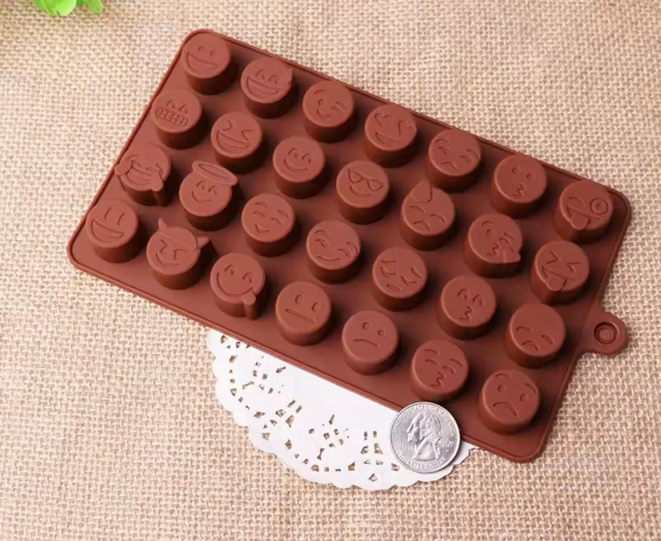 Smiley Shape Silicone Chocolate Mold, Cake Decorating Tools, Silicone Emoji Chocolate Molds