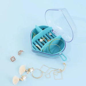 Creative Heart Shape Jewelry Box, Cute Mini Jewelry Organizer, Small Jewelry Case For Travel, Mini Jewelry Case For Earrings and Rings