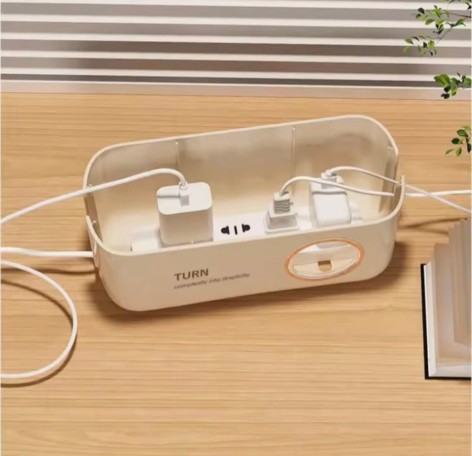 Data Cable Storage Box, Plug Board Storage Box, Cable Wire Organizer Case, Desktop Socket Charging Cable Box