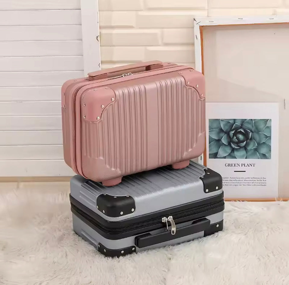 Mini Travel Cosmetic Suitcase, Mini Hand Luggage Organizer, Small Travel Suitcase For Makeup Organizer, Travel Essential Bag