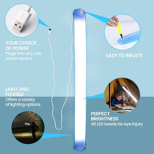 Adium Camping Inflatable Light, New Tent Portable Camping Light, USB Interface Outdoor Camping Light, Foldable Inflatable Camping Light