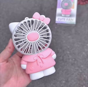 Hello Kitty Handheld Small Fan, Rechargeable Handheld Fan, Mini Pocket Fan