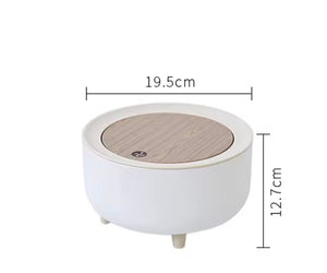 Nordic Press Desktop Trash Can, Creative Desktop Dust Bin, Bedroom Bedside Trash Can With Lid