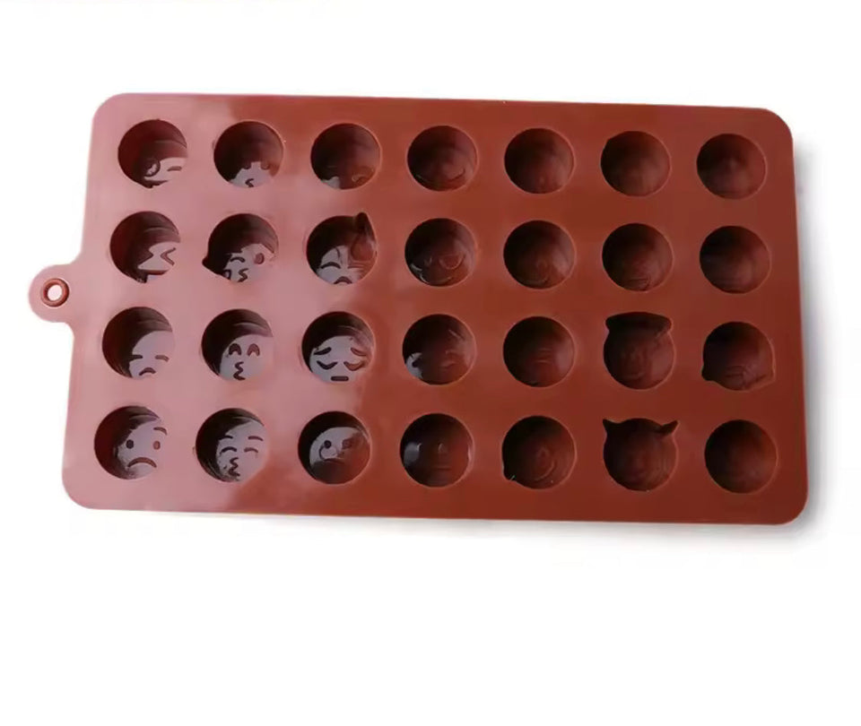 Smiley Shape Silicone Chocolate Mold, Cake Decorating Tools, Silicone Emoji Chocolate Molds