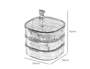 Multi Layered Rotating Jewellery Storage Box, Jewellery Storage Stand, Acrylic Bracelet Earring Storage Organizer Box
