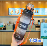 Portable Back Strap Water Bottle, Leak Proof Plastic Water Bottle, Kids Water Bottle
