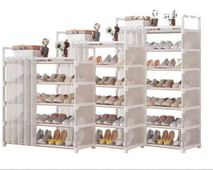 Dustproof Shoe Rack With Curtain, Stackable Multilayer Shoe Rack, Space Saving Footwear Organizer, Shoe Rack Organizer Cabinet With Curtain