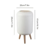Wooden Pattern Trash Can, Creative Kitchen Dust Bin With Press Cover, Living Room Toilet Garbage Container, Foot Imitation Wood Rubbish Can, Bathroom Kitchen Garbage Bucket