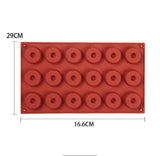 Mini Silicone Donut Chocolate Molds, 18 Grids 3D Silicone Donuts Molds, Pastry Decorating Molds