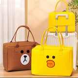 Large Capacity Felt Travel Bag, Cartoon Travel Felt Bag, Kids Travel Bag Organizer, Short Trip Kids Travel Bag