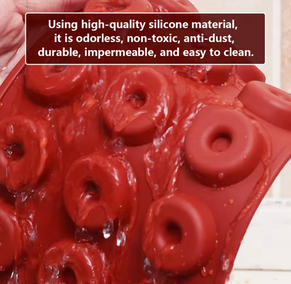 Mini Silicone Donut Chocolate Molds, 18 Grids 3D Silicone Donuts Molds, Pastry Decorating Molds