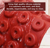 Mini Silicone Donut Chocolate Molds, 18 Grids 3D Silicone Donuts Molds, Pastry Decorating Molds