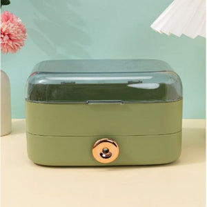 Cosmetic Display Case With Cover, Makeup Storage Box, Makeup Display Case With Drawers