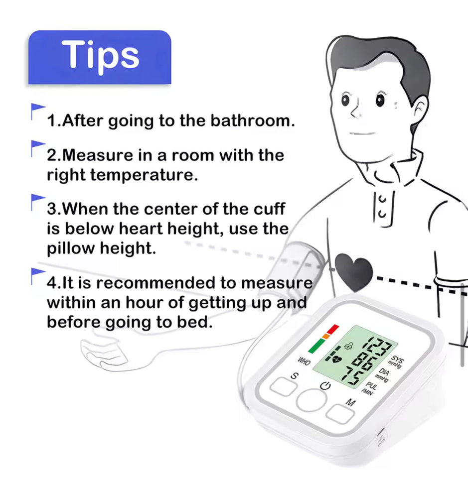 Digital Blood Pressure Monitor, Pressure Sensor Monitor Blood Pressure Equipment, Blood Pressure Monitor Kit, LED Display Medical Device