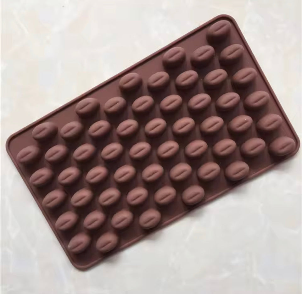Coffee Beans Shaped Silicone Chocolate Mold, Mini Chocolate Coffee Bean Silicone Mold, Cookies Decorating Tools