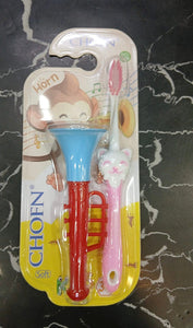 Kids Soft Bristle Toothbrush With Colourful Toy, Ultra Fine Soft Toothbrush, Oral Hygiene Tools Brush