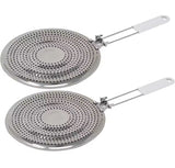 Multipurpose Stainless Steel Stove Heat Diffuser, Foldable Kitchen Stove Flame Guard Simmer Plate, Durable Gas Stove Anti Scalding Mat