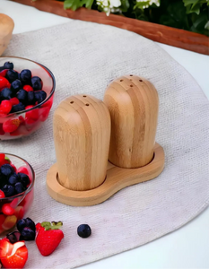 Wooden Salt And Paper Set With Base, Condiment Grinding Tool Kitchen Gadget, Adjustable Coarseness Shaker, Durable Spice Grinder