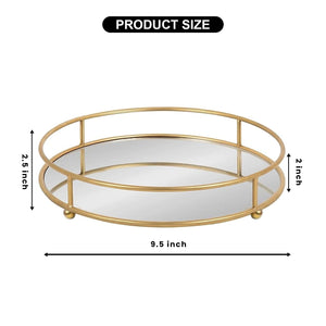 Classy Golden Vanity Display, Multipurpose Cosmetic Jewellery Tray, Kitchen Seasoning Organizer Tray