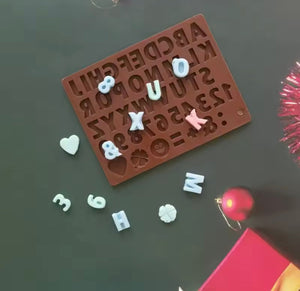 3D DIY Silicone Alphabet Number Chocolate Mold, Cake Decoration Tools