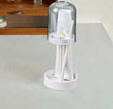 Portable Toothbrush Holder With Mouthwash Cup, Toothpaste  Storage Shelf, Toothbrush Holder With Dust Cover, Toiletries Bathroom Organizer