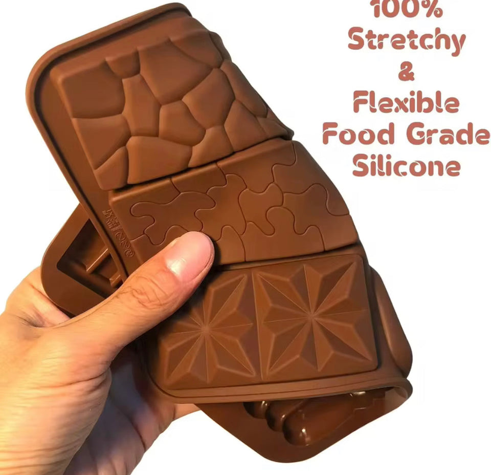 6 Grids Mini Rectangular Silicone Chocolate Mold, Easy Release Rectangle Chocolate Mold, Non Stick Silicone Mold