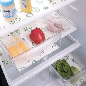 Printed Fridge Liner, Silicon Drawer Mats, Non-Adhesive Waterproof Kitchen Cabinet Liners, Multipurpose  Anti Frost Waterproof Pad, Washable Cooler Liner for Home Kitchen