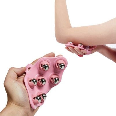 7 Ball Palm Shaped Hand Held Massager, Neck Roller Ball Massager, Portable Health Care Massage Instrument