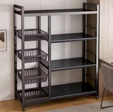 Multilayer Storage Rolling Cart, Moveable Kitchen Storage Rack With Baskets, Multifunctional Kitchen Organizer