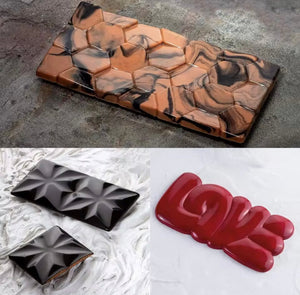 6 Grids Mini Rectangular Silicone Chocolate Mold, Easy Release Rectangle Chocolate Mold, Non Stick Silicone Mold