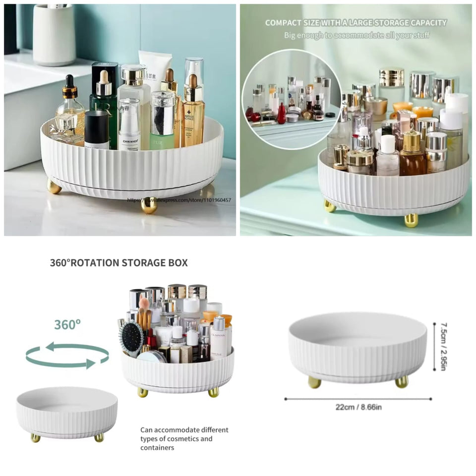 360° Rotating Cosmetic Perfume Organizer, Large Capacity Cosmetic Organizer, Cosmetic Organizer for Living Room Bedroom