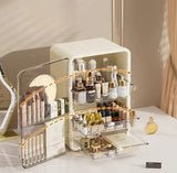 Multi Layer Cosmetic Storage Cabinet, Multifunctional Desktop Storage Rack, Display Case Makeup Box, Desktop Makeup Organizer With Lid