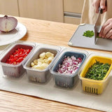 Drawer Refrigerator Basket, Stretchable Fridge Organizer, Pull-out Drawer Fresh Spacers, Ginger Garlic Storage Container For Refrigerator, Vegetables And Fruits Storage Containers