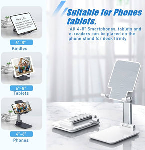 Mobile Stand – Foldable | Adjustable | Universal Mobile Stand | Flexible Mobile Holder | Adjustable Height | Premier Quality Product | Flexible Stand | Pocket Size | Easy to Carry | Best for Study and Office Use | Compatible with all size Mobiles