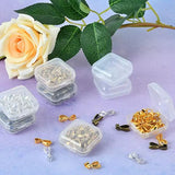 Set of 10 Transparent Mini Multifunctional Jewelry Storage Box, Portable Ring Earrings Jewelry Storage Box, Empty Plastic Clear Mini Empty Square Small Boxes, Small Storage Organizer