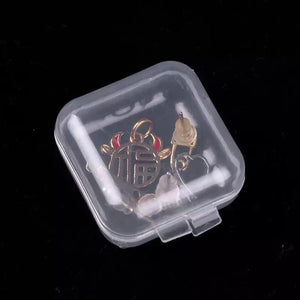 Set of 10 Transparent Mini Multifunctional Jewelry Storage Box, Portable Ring Earrings Jewelry Storage Box, Empty Plastic Clear Mini Empty Square Small Boxes, Small Storage Organizer