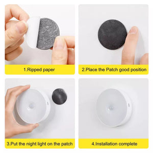 Motion Sensor Night Lamp, Magnetic Body Induction Lamp, Wireless Hook Magnetic Closet Bedroom Wall Lamp