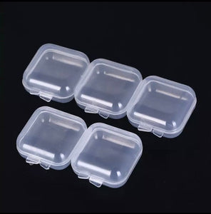 Set of 10 Transparent Mini Multifunctional Jewelry Storage Box, Portable Ring Earrings Jewelry Storage Box, Empty Plastic Clear Mini Empty Square Small Boxes, Small Storage Organizer