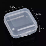 Set of 10 Transparent Mini Multifunctional Jewelry Storage Box, Portable Ring Earrings Jewelry Storage Box, Empty Plastic Clear Mini Empty Square Small Boxes, Small Storage Organizer