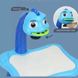 Children LED Projector Art Drawing Table Toy, Kids Painting Board Desk, Crafts Interactive Educational Learning Paint Tool, Trace and Draw Projector Toy with Light & Music, Track and Draw Learning Sketch Projector Desktop, Kid Toy Painting Drawing Table